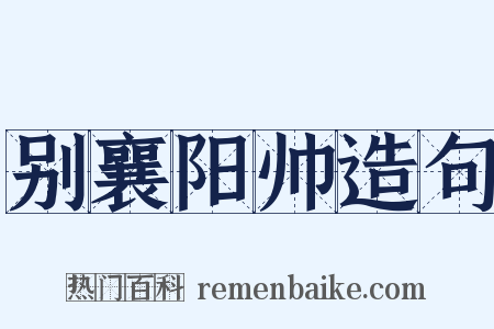 别襄阳帅造句是什么意思的图片